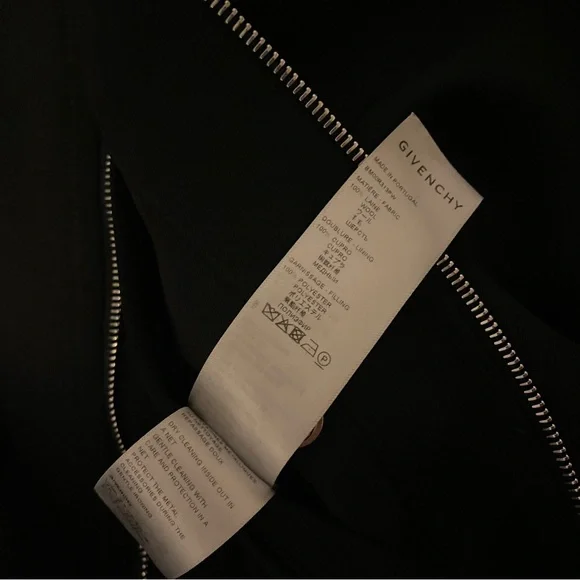 GIVENCHY Black 4G Logo Virgin Wool Bomber Jacket Men L 50